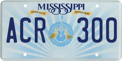 MS license plate ACR300