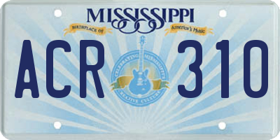 MS license plate ACR310