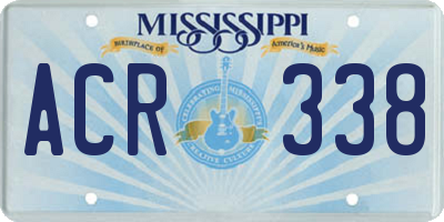 MS license plate ACR338