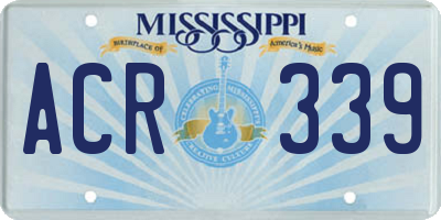 MS license plate ACR339