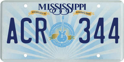 MS license plate ACR344