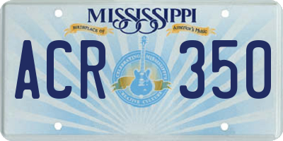 MS license plate ACR350