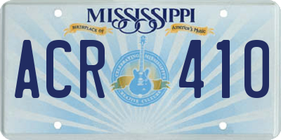 MS license plate ACR410