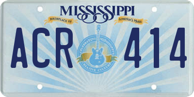 MS license plate ACR414