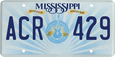 MS license plate ACR429