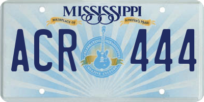 MS license plate ACR444