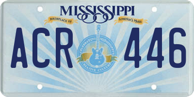 MS license plate ACR446