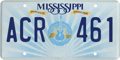 MS license plate ACR461
