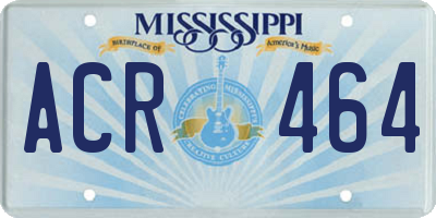 MS license plate ACR464