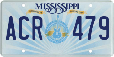 MS license plate ACR479