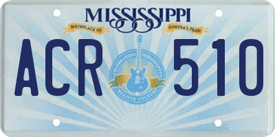 MS license plate ACR510