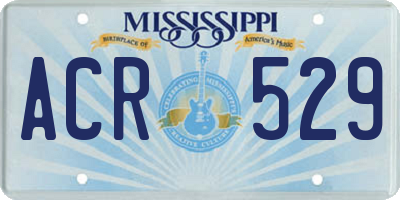MS license plate ACR529
