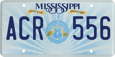 MS license plate ACR556