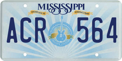 MS license plate ACR564