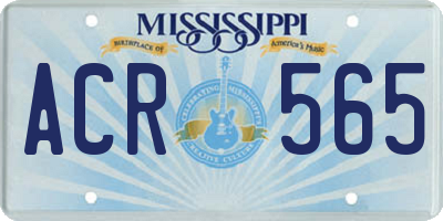 MS license plate ACR565