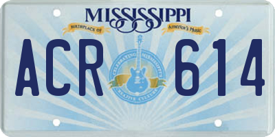 MS license plate ACR614