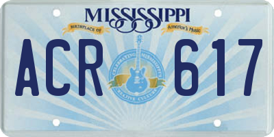 MS license plate ACR617