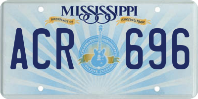 MS license plate ACR696