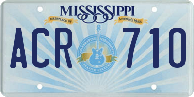 MS license plate ACR710
