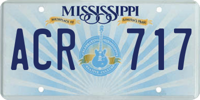 MS license plate ACR717