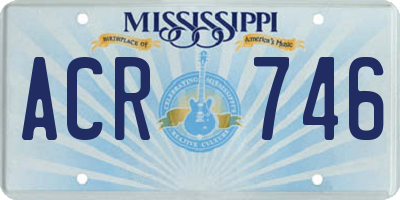MS license plate ACR746