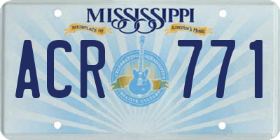MS license plate ACR771