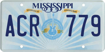 MS license plate ACR779