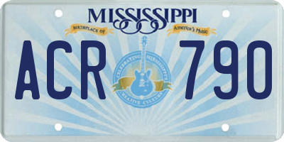 MS license plate ACR790