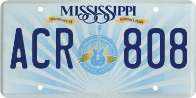 MS license plate ACR808