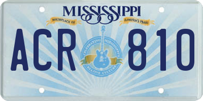 MS license plate ACR810