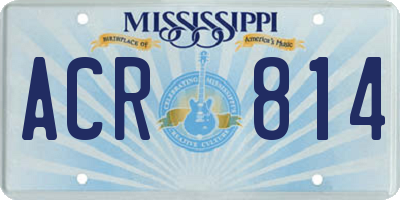 MS license plate ACR814