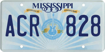 MS license plate ACR828