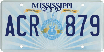 MS license plate ACR879