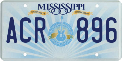 MS license plate ACR896