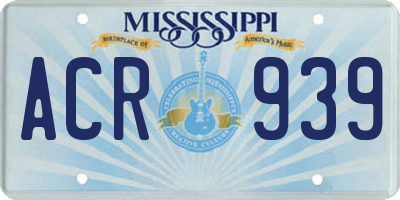 MS license plate ACR939