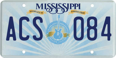 MS license plate ACS084