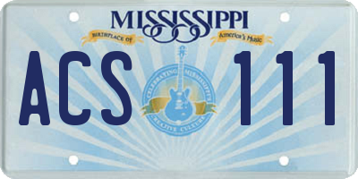 MS license plate ACS111
