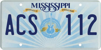 MS license plate ACS112
