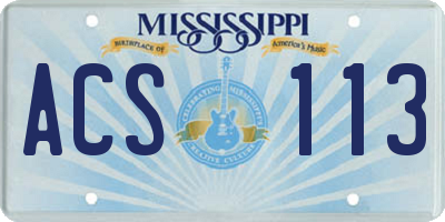 MS license plate ACS113
