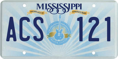 MS license plate ACS121