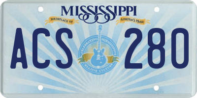 MS license plate ACS280
