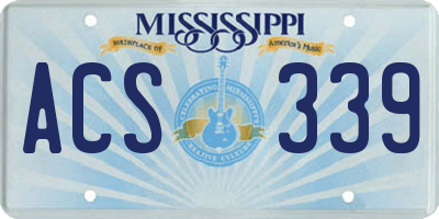 MS license plate ACS339
