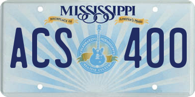 MS license plate ACS400