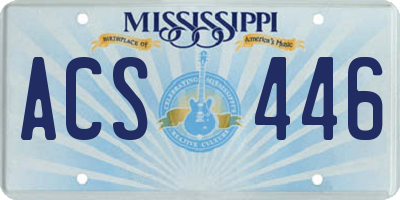 MS license plate ACS446