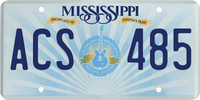 MS license plate ACS485