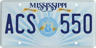 MS license plate ACS550