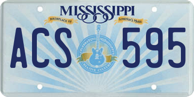 MS license plate ACS595