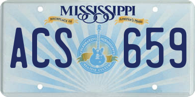 MS license plate ACS659