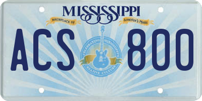 MS license plate ACS800