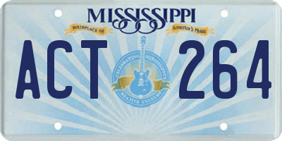 MS license plate ACT264